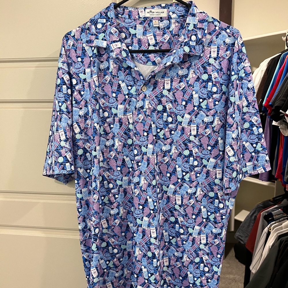 Peter Milar “Crown Royal” Polo WORN ONCE size large.